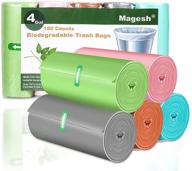 🗑️ 150 count small trash bags, magesh 4 gallon garbage bags for kitchen bathroom bedroom office trash can – strong wastebasket bin liners logo