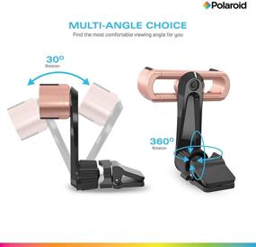 img 1 attached to 📱 Подставка для мобильных телефонов в автомобиль Polaroid Universal - 360-градусный регулируемый зажим на воздушной трубке для смартфонов и мобильных устройств - надежное крепление и резиновая защелка для любого автомобиля - совместима с GPS.