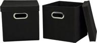 🏠 organize your home with household essentials 34-1 decorative storage cube set - 2-pack in black! logo