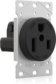 img 4 attached to ELEGRP 50 Amps 250V Flush Mounting Power Outlet: NEMA 6-50R Receptacle, Straight Blade Welder Outlet, Heavy Duty, Grounding, UL Listed (1 Pack)