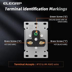 img 1 attached to ELEGRP 50 Amps 250V Flush Mounting Power Outlet: NEMA 6-50R Receptacle, Straight Blade Welder Outlet, Heavy Duty, Grounding, UL Listed (1 Pack)