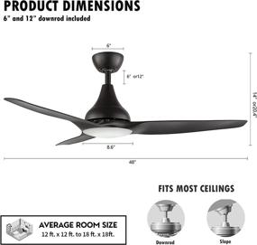 img 2 attached to 🌀 WINGBO 48’’ Modern Ceiling Fan: Stylish and Convenient Lighting Solution for Your Home with Remote Control and Memory Function