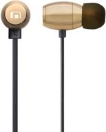 🎧 mobifren wireless bluetooth earbuds - premium hi-fi sound stereo with noise cancelling, stainless metal dual batteries, magnetic earphones for sports, running, sweat-proof [gold] logo