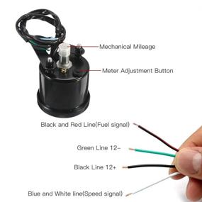img 2 attached to Универсальный цифровой мотоциклетный спидометр тахометр одометр комплект - Жидкокристаллический дисплей с подсветкой и указателем уровня масла - Модификация и аксессуары для мотоциклов