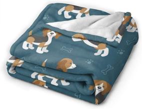 img 3 attached to 🐶 Cuddly Cartoon Beagle Dog Blanket: Ultra-Soft Lightweight Throw for Bed, Couch & Living Room – Warm, Cozy & Fluffy 40x50 inch Plush Blanket