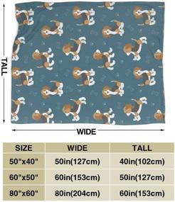 img 2 attached to 🐶 Cuddly Cartoon Beagle Dog Blanket: Ultra-Soft Lightweight Throw for Bed, Couch & Living Room – Warm, Cozy & Fluffy 40x50 inch Plush Blanket
