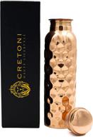 🧉 cretoni copperlin classic-series pure copper water bottle: ayurvedic copper vessel for sports & fitness (+900ml/30oz) logo