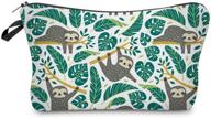 loomiloo waterproof sloth cosmetic bag for women - adorable and roomy makeup bag with travel toiletry bag design (sloth 51476) logo