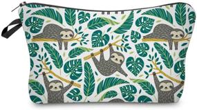 img 4 attached to Loomiloo Waterproof Sloth Cosmetic Bag for Women - Adorable and Roomy Makeup Bag with Travel Toiletry Bag Design (Sloth 51476)