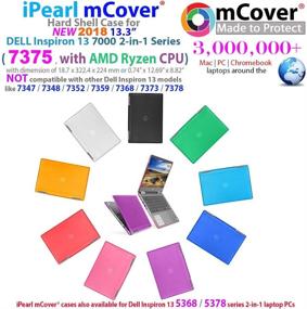 img 3 attached to 💦 mCover Hard Shell Case for 13.3" Dell Inspiron 13 7375 (Ryzen CPU) Laptop - Aqua