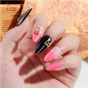 img 2 attached to 💅 Glittery Gold Nail Studs: 52pcs 3D Metal Decorative Letters & Rhinestone Combo Set for Women's DIY Nail Designs