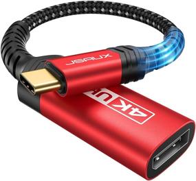 img 4 attached to 🔴 JSAUX адаптер USB Type C к DisplayPort 4K@60Hz - Совместимость с MacBook Pro, Surface Book, Dell XPS, Samsung Galaxy - Красный.