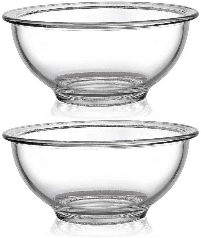 Bovado USA Glass Round Dish 1 Cup Storage Mixing Serving Dishwasher Freezer Oven Safe Clear with Lid, Pack of 6, Size: 1 Cup - 6 Pack