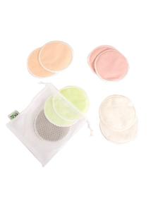 img 3 attached to 🌿 Washable Reusable Bamboo Nursing Pads - Round & Contoured, Organic Bamboo Breastfeeding Pads - Medium Size (10cm), 14 Pack with 2 Bonus Pouches & Free E-Book - Perfect Baby Shower Gift for Enhanced Comfort and Environmental Consciousness