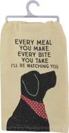 👀 primitives by kathy rustic dish towel: 28" x 28" | i'll be watching you - quirky & charming kitchen linen logo