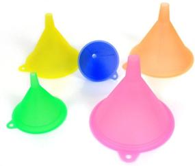 img 3 attached to 🌈 Vibrantly-colored LINGLAN Kitchen Rainbow Funnel Set - 5 Pieces Cooking Funnel Set (67, 83, 98, 110, and 125mm) - Boost Efficiency in Your Kitchen