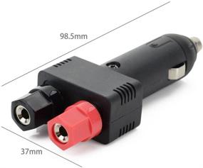 img 3 attached to 🔌 Jtron DC 12V 10A Мужской Plug с кабелем питания для автомобильного инвертора - Черный силовой кабель для более удобного доступа к питанию