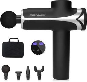 img 4 attached to SAMMIX Portable Massage Gun for Athletes – Professional Deep Tissue Body Muscle Massager with 4 Heads, Ideal for Pain Relief