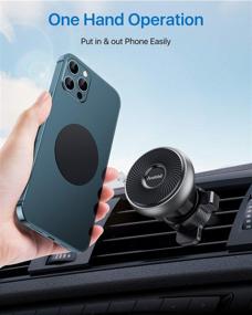 img 1 attached to Upgraded Metal Clip: andobil Car Vent Magnetic Phone Mount - Bumps Friendly, 360° Rotation - Compatible with iPhone 12/12 Pro/12 Pro Max, Samsung Galaxy S21/S20 & More