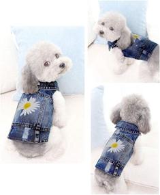 img 4 attached to 🐶 FuQiBasics Одежда для питомцев: стильная джинсовая куртка для маленьких и средних собак и кошек, дизайн винтажной стирки, куртка для собак из царапин-устойчивого денима