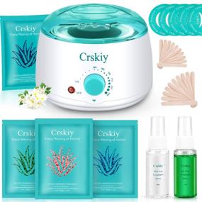 img 4 attached to Crskiy Waxing Kit: Hair Removal Kit with Hard Wax Beans for Women Men - Multiple Formulas for Coarse Hair, Eyebrow, Armpit, Bikini, Brazilian