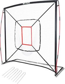 img 1 attached to ⚾ NET PLAYZ Baseball & Softball Practice Net: Bow Frame Alternative for Hitting & Pitching, Ideal for All Skill Levels, Lightweight & Portable