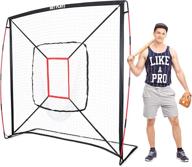 ⚾ net playz baseball & softball practice net: bow frame alternative for hitting & pitching, ideal for all skill levels, lightweight & portable логотип