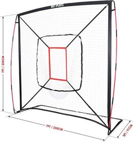 img 3 attached to ⚾ NET PLAYZ Baseball & Softball Practice Net: Bow Frame Alternative for Hitting & Pitching, Ideal for All Skill Levels, Lightweight & Portable