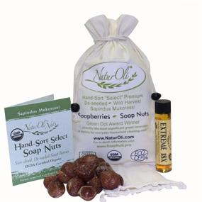 img 4 attached to NaturOli Organic Soap Nuts/Soap Berries - 1/2-Lb USDA Certified (120 loads) + Travel Bottle (18X concentrated, 12 loads). Seedless. Made in USA!