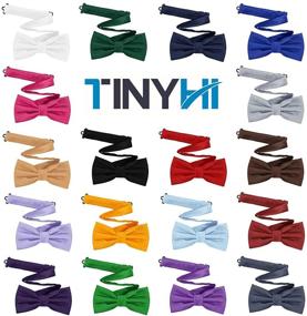 img 2 attached to TINYHI Pre Tied Formal Tuxedo Adjustable Men's Accessories in Ties, Cummerbunds & Pocket Squares