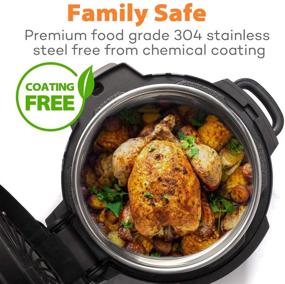 img 1 attached to 🍳 Ninja Foodi 8 Quart Compatible Goldlion Stainless Steel Inner Pot: Premium Replacement Insert Liner