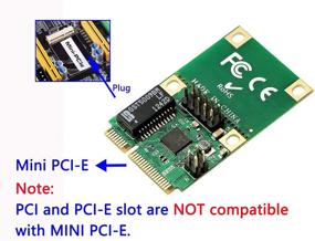 img 2 attached to 🖥️ CERRXIAN Мини-PCI-E сетевая карта Gigabit Ethernet NIC 10/100/1000 Мбит/с с низким профилем - Быстрая и надежная сетевая связь