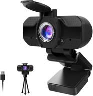 1080p webcam with microphone, privacy cover, and tripod - plug and play usb computer camera for video calling, recording, conferencing - web cam for zoom, laptops, and computers logo