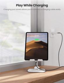 img 1 attached to 📱 Premium UGREEN Tablet Stand Holder: Adjustable Desk Mount for iPad Pro 12.9, iPad 7th Gen, iPad Air Mini 5, Samsung Galaxy Tab, Nintendo Switch, E-Reader | Sleek White Design