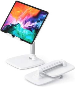 img 4 attached to 📱 Premium UGREEN Tablet Stand Holder: Adjustable Desk Mount for iPad Pro 12.9, iPad 7th Gen, iPad Air Mini 5, Samsung Galaxy Tab, Nintendo Switch, E-Reader | Sleek White Design