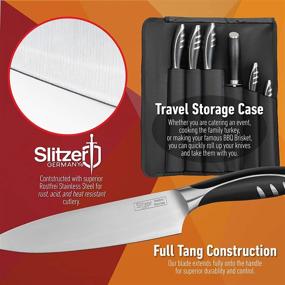 img 3 attached to Slitzer Germany 7-Piece Chef's Knife Set: Ergonomic Design, Professional Grade, Perfect Addition to Your Kitchen