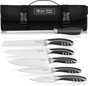 img 4 attached to Slitzer Germany 7-Piece Chef's Knife Set: Ergonomic Design, Professional Grade, Perfect Addition to Your Kitchen