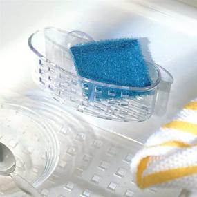 img 3 attached to 🧽 Clear iDesign Kitchen Sink Suction Holder: Organize Sponges, Scrubbers, Soap, and Pads Effortlessly!