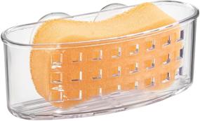 img 4 attached to 🧽 Clear iDesign Kitchen Sink Suction Holder: Organize Sponges, Scrubbers, Soap, and Pads Effortlessly!