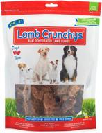 🐶 pci lamb crunchys - raw dehydrated lamb lungs dog treats, 8 oz pack, one size, by pet center logo