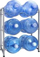 🚰 5 gallon water bottle holder: 3-tier rack, heavy duty storage for home and office with floor protection логотип