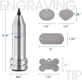img 3 attached to 🔨 Elevate Your Crafts with the Etching/Engraving Tool: Perfect for Explore, Explore Air & More, with Round, Love, Dog & Bone Metal Stamping Blanks!