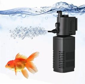 img 3 attached to 🐠 130GPH Submersible Internal Aquarium Filter for Fish, Turtles, Reptiles, and Frog Tanks by TechnologyMatter