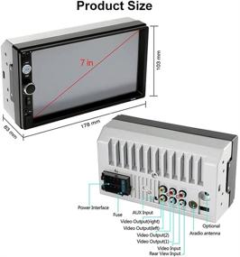 img 3 attached to 🚗 Хикити 7-дюймовый сенсорный экран двухдинового автомобильного стерео с Bluetooth, FM, AUX-ин, двумя портами USB и SD. Поддерживает зеркальное отображение для iOS и Android + рамка задней камеры и управление рулевым колесом.