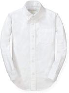 👕 timeless style and quality: hope & henry boys' long sleeve classic cotton oxford button down shirt logo