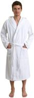 men's x-large towelselections hooded 🛀 cotton bathrobe for clothing, sleep, and lounge logo