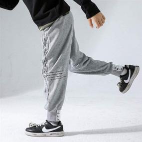 img 2 attached to B.YCR Big Boys' Elastic Waist Cotton Jogger Pants, Sweatpants for Ages 7-14