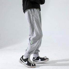 img 3 attached to B.YCR Big Boys' Elastic Waist Cotton Jogger Pants, Sweatpants for Ages 7-14