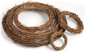 img 2 attached to Natural Grapevine Wreaths Set - 5PCS, Vine Branch Hoop Wreath for DIY Christmas Wreath Hanging Craft, Wedding Decorations (3/5/8/10/12 inch)
