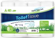 🚽 freedom living rv toilet paper: biodegradable 2-ply tissue for camping & marine - 8 rolls (500 sheets each), septic tank safe logo
